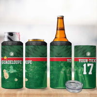 Custom Guadelope Football 4 in 1 Can Cooler Tumbler Basse Terre Green Style