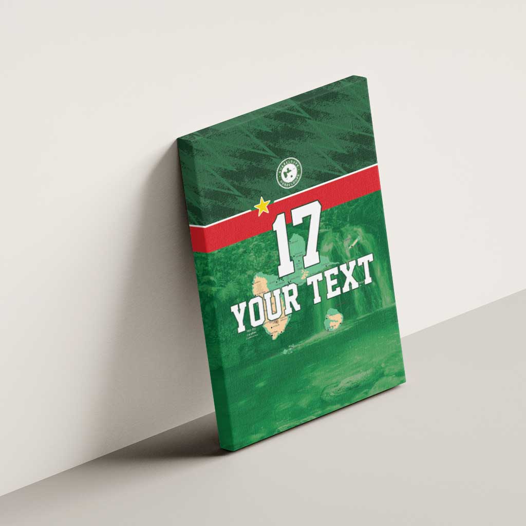 Custom Guadelope Football Canvas Wall Art Basse Terre Green Style