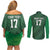 Custom Guadelope Football Couples Matching Off Shoulder Short Dress and Long Sleeve Button Shirt Basse Terre Green Style