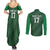 Custom Guadelope Football Couples Matching Summer Maxi Dress and Long Sleeve Button Shirt Basse Terre Green Style