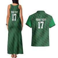 Custom Guadelope Football Couples Matching Tank Maxi Dress and Hawaiian Shirt Basse Terre Green Style
