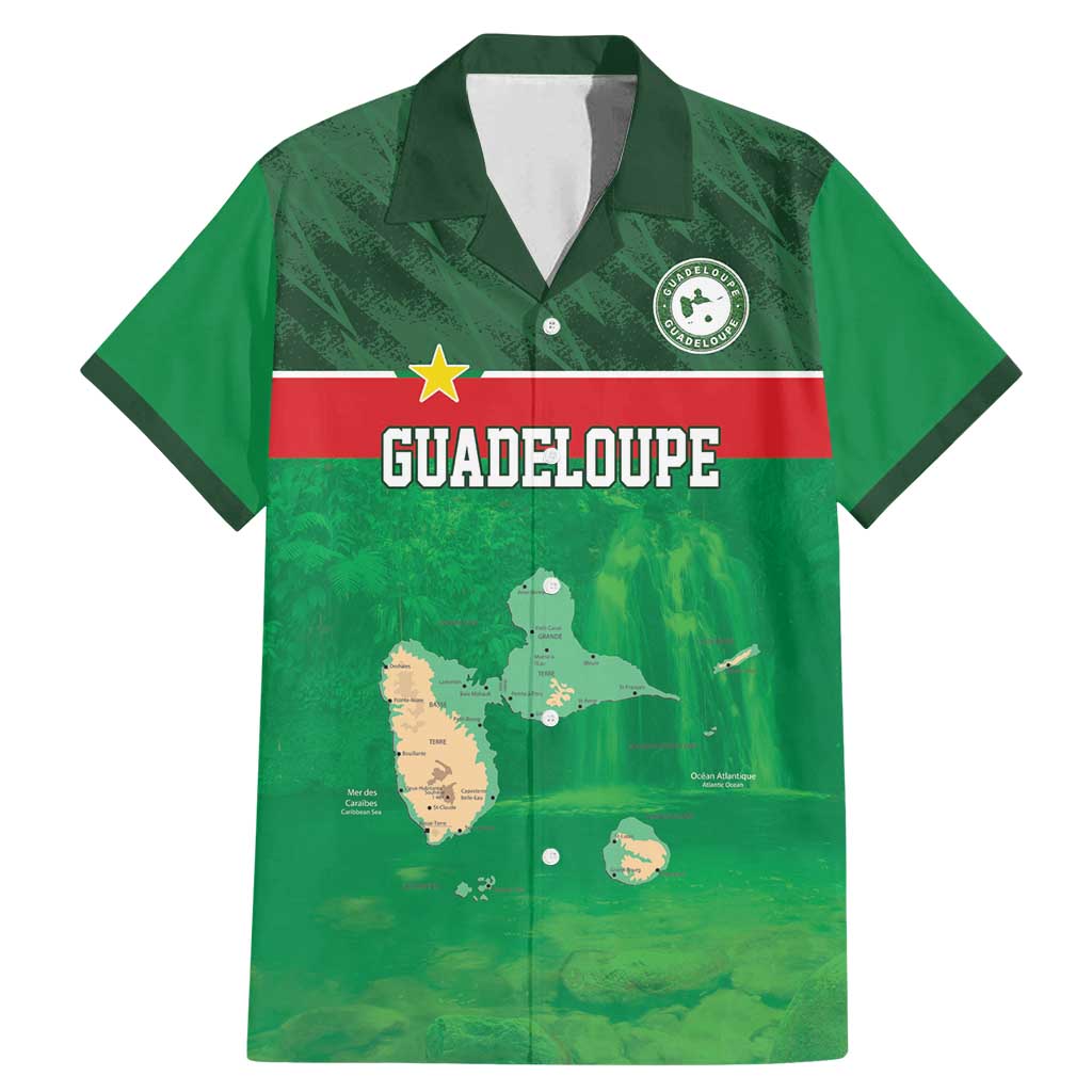 Custom Guadelope Football Family Matching Mermaid Dress and Hawaiian Shirt Basse Terre Green Style