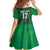 Custom Guadelope Football Family Matching Off The Shoulder Long Sleeve Dress and Hawaiian Shirt Basse Terre Green Style