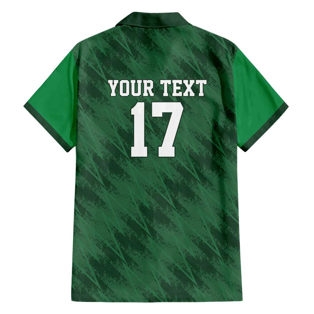 Custom Guadelope Football Family Matching Off Shoulder Short Dress and Hawaiian Shirt Basse Terre Green Style