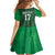 Custom Guadelope Football Family Matching Short Sleeve Bodycon Dress and Hawaiian Shirt Basse Terre Green Style