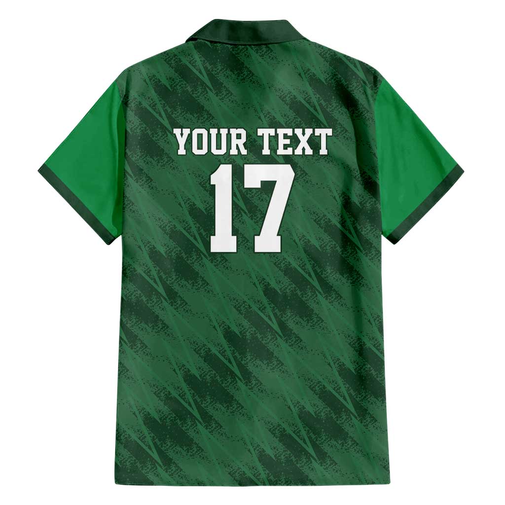 Custom Guadelope Football Family Matching Short Sleeve Bodycon Dress and Hawaiian Shirt Basse Terre Green Style