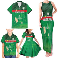 Custom Guadelope Football Family Matching Tank Maxi Dress and Hawaiian Shirt Basse Terre Green Style