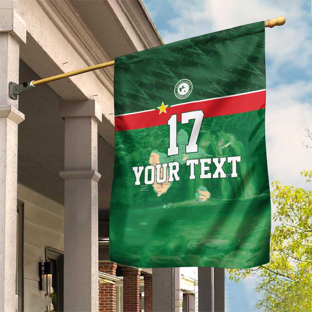 Custom Guadelope Football Garden Flag Basse Terre Green Style