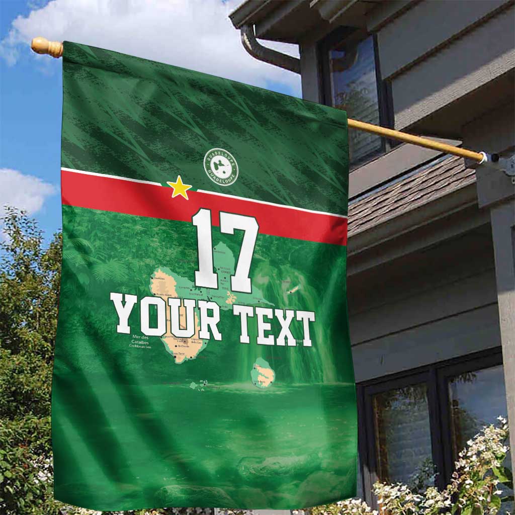 Custom Guadelope Football Garden Flag Basse Terre Green Style
