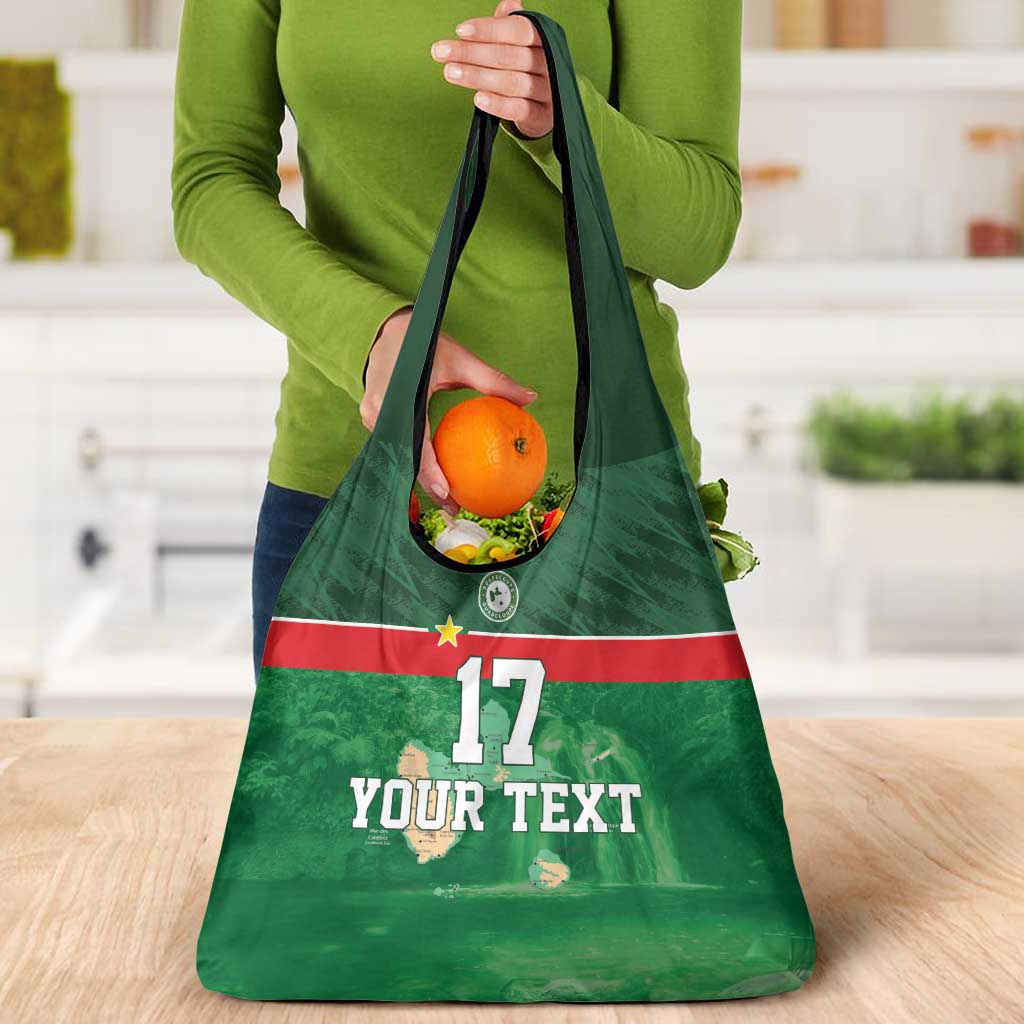 Custom Guadelope Football Grocery Bag Basse Terre Green Style