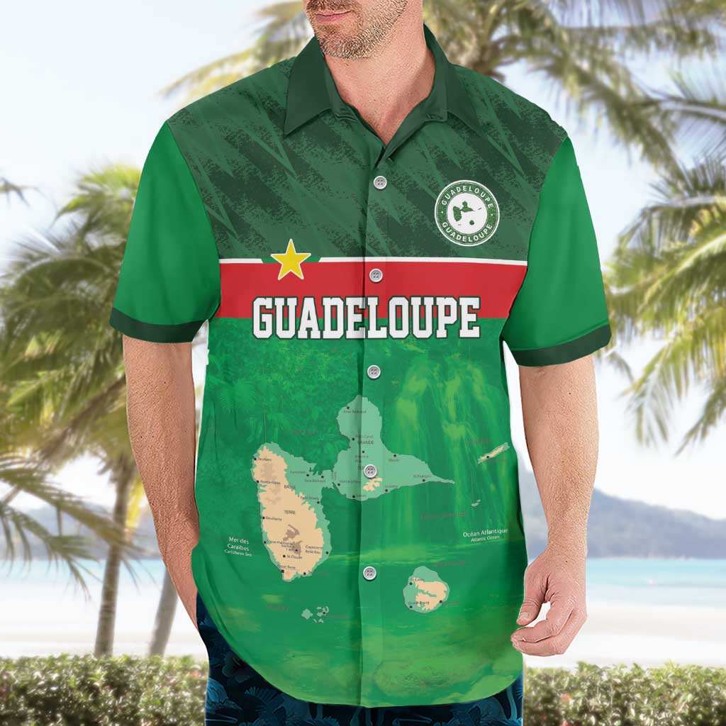 Custom Guadelope Football Hawaiian Shirt Basse Terre Green Style