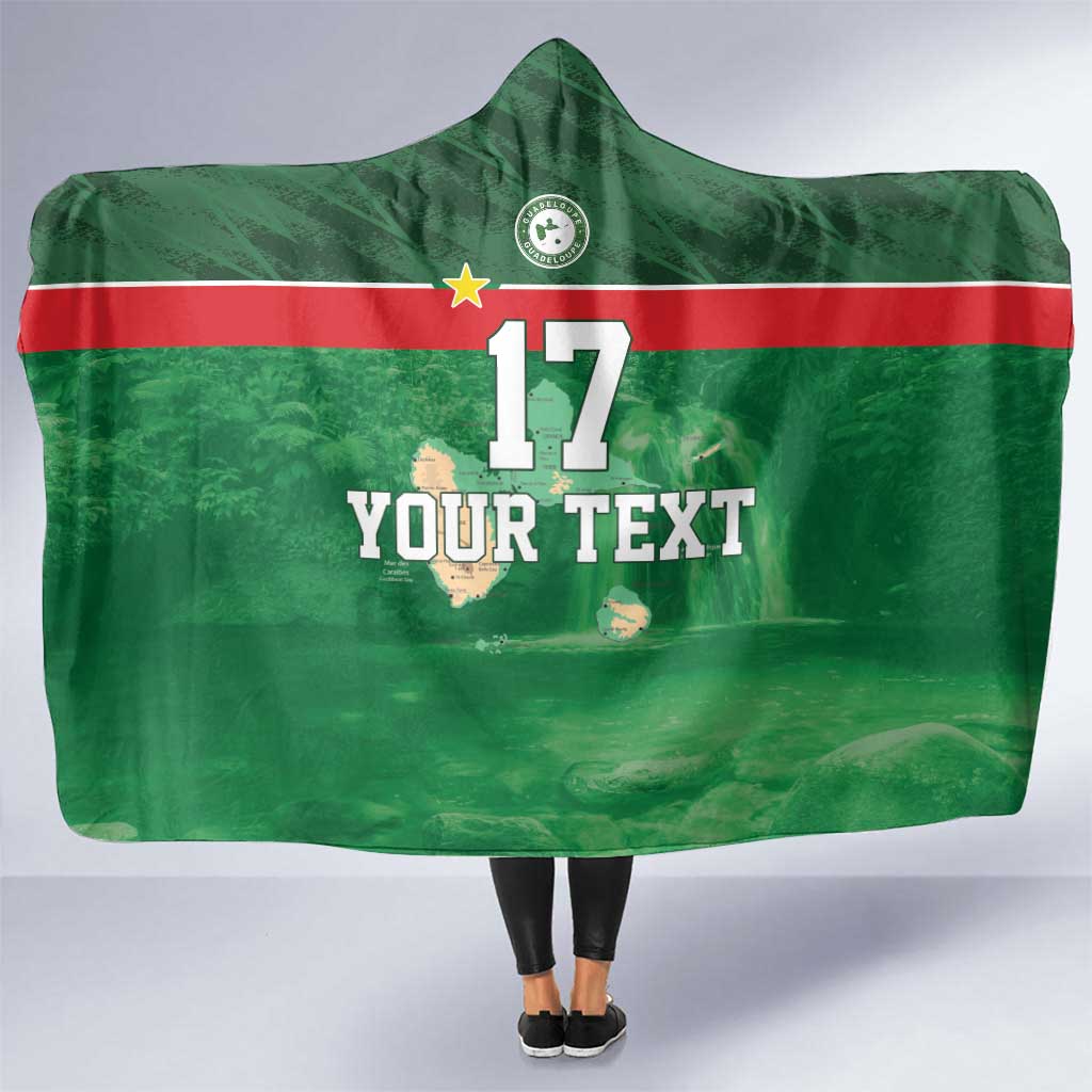 Custom Guadelope Football Hooded Blanket Basse Terre Green Style