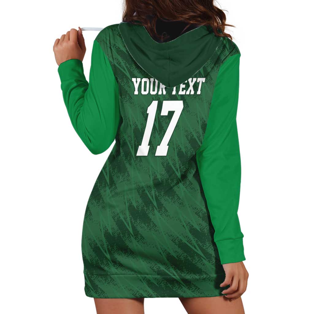 Custom Guadelope Football Hoodie Dress Basse Terre Green Style