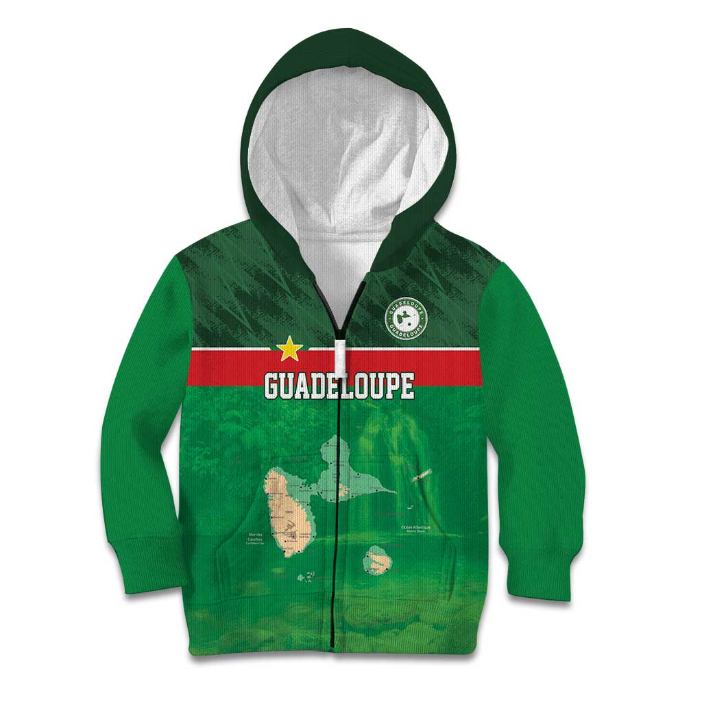Custom Guadelope Football Kid Hoodie Basse Terre Green Style