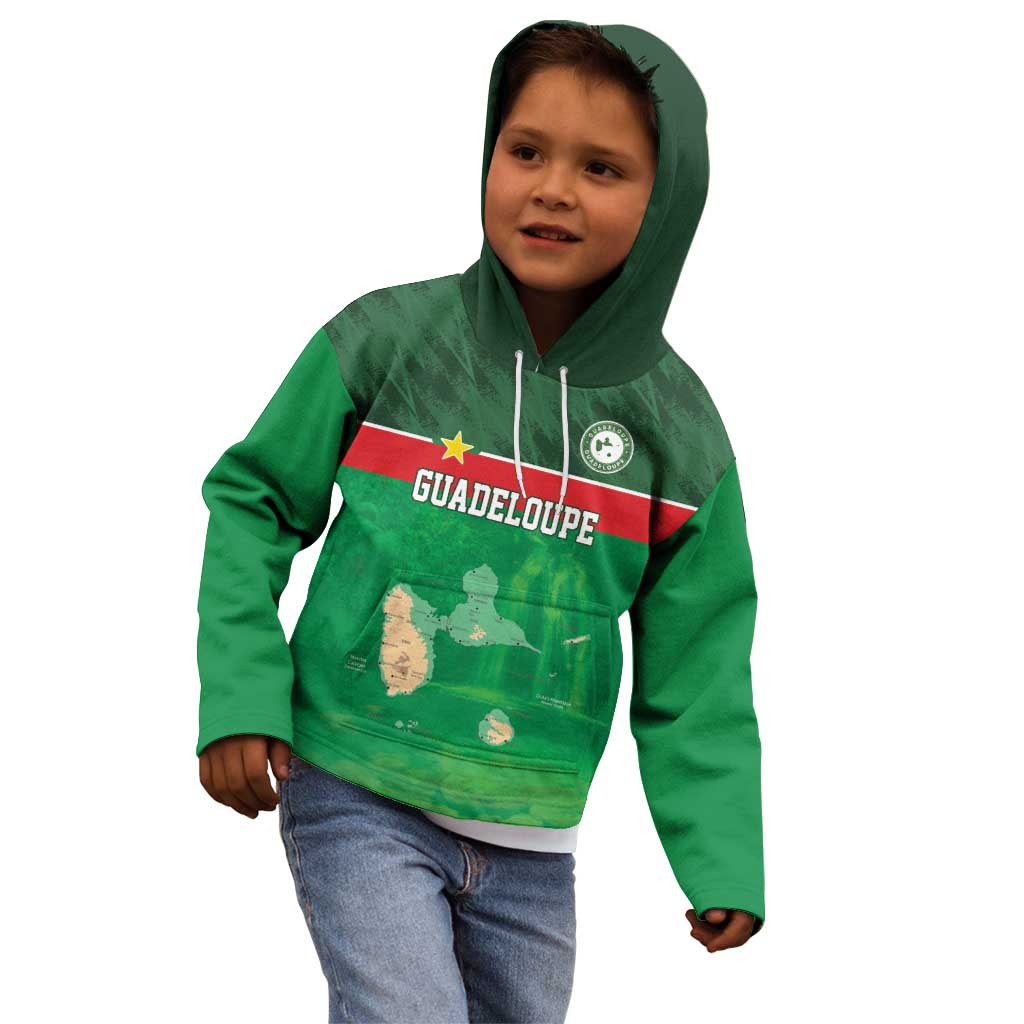 Custom Guadelope Football Kid Hoodie Basse Terre Green Style