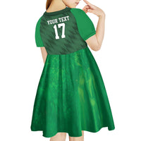 Custom Guadelope Football Kid Short Sleeve Dress Basse Terre Green Style