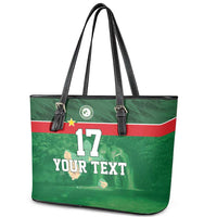 Custom Guadelope Football Leather Tote Bag Basse Terre Green Style