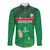 Custom Guadelope Football Long Sleeve Button Shirt Basse Terre Green Style