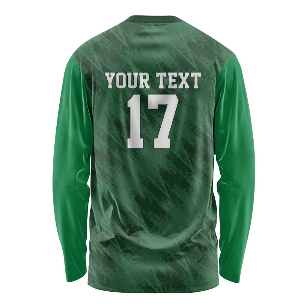 Custom Guadelope Football Long Sleeve Shirt Basse Terre Green Style