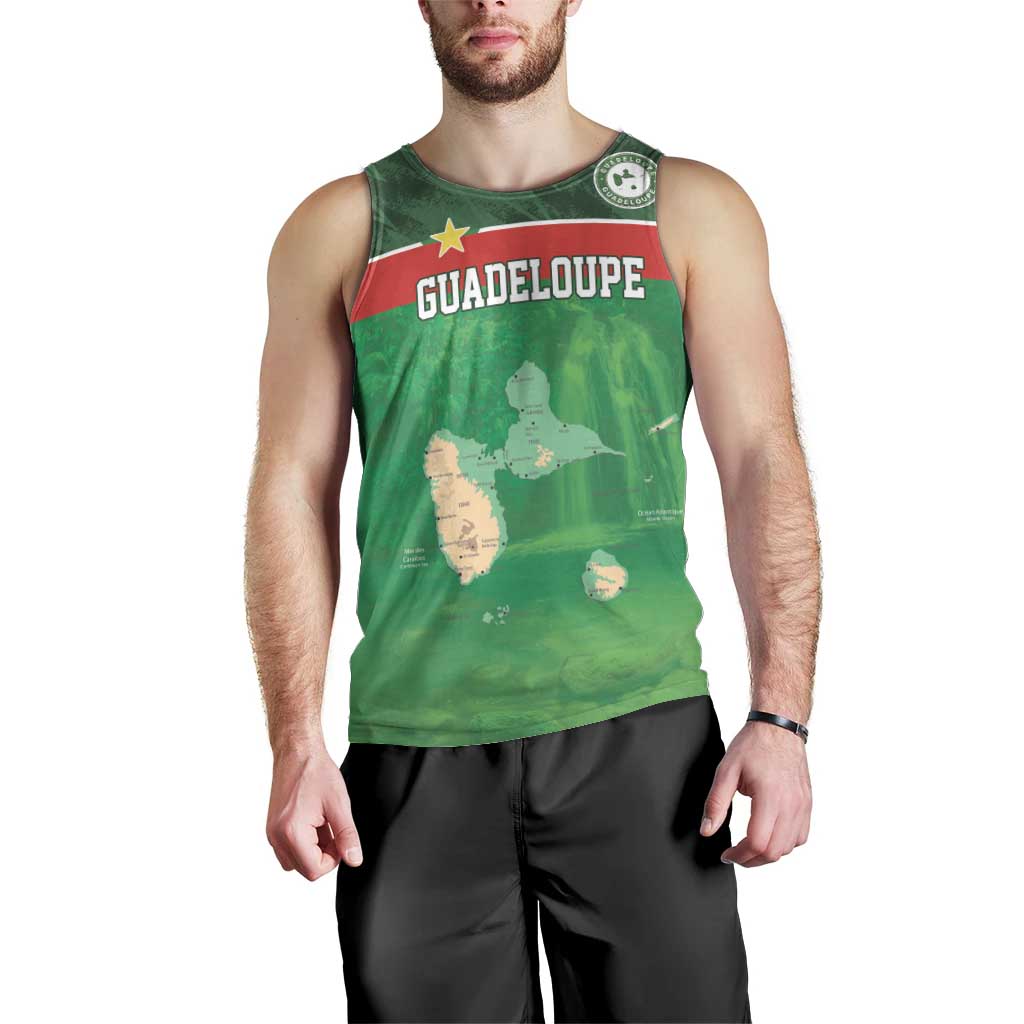 Custom Guadelope Football Men Tank Top Basse Terre Green Style