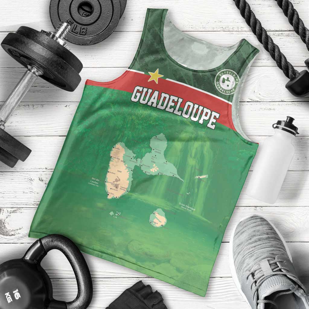 Custom Guadelope Football Men Tank Top Basse Terre Green Style