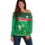 Custom Guadelope Football Off Shoulder Sweater Basse Terre Green Style