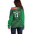 Custom Guadelope Football Off Shoulder Sweater Basse Terre Green Style