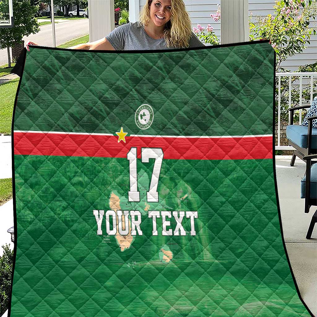 Custom Guadelope Football Quilt Basse Terre Green Style