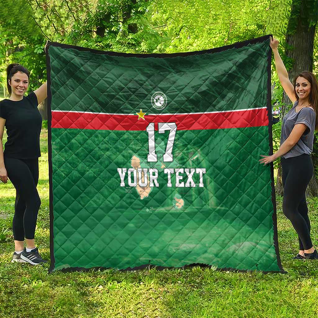 Custom Guadelope Football Quilt Basse Terre Green Style