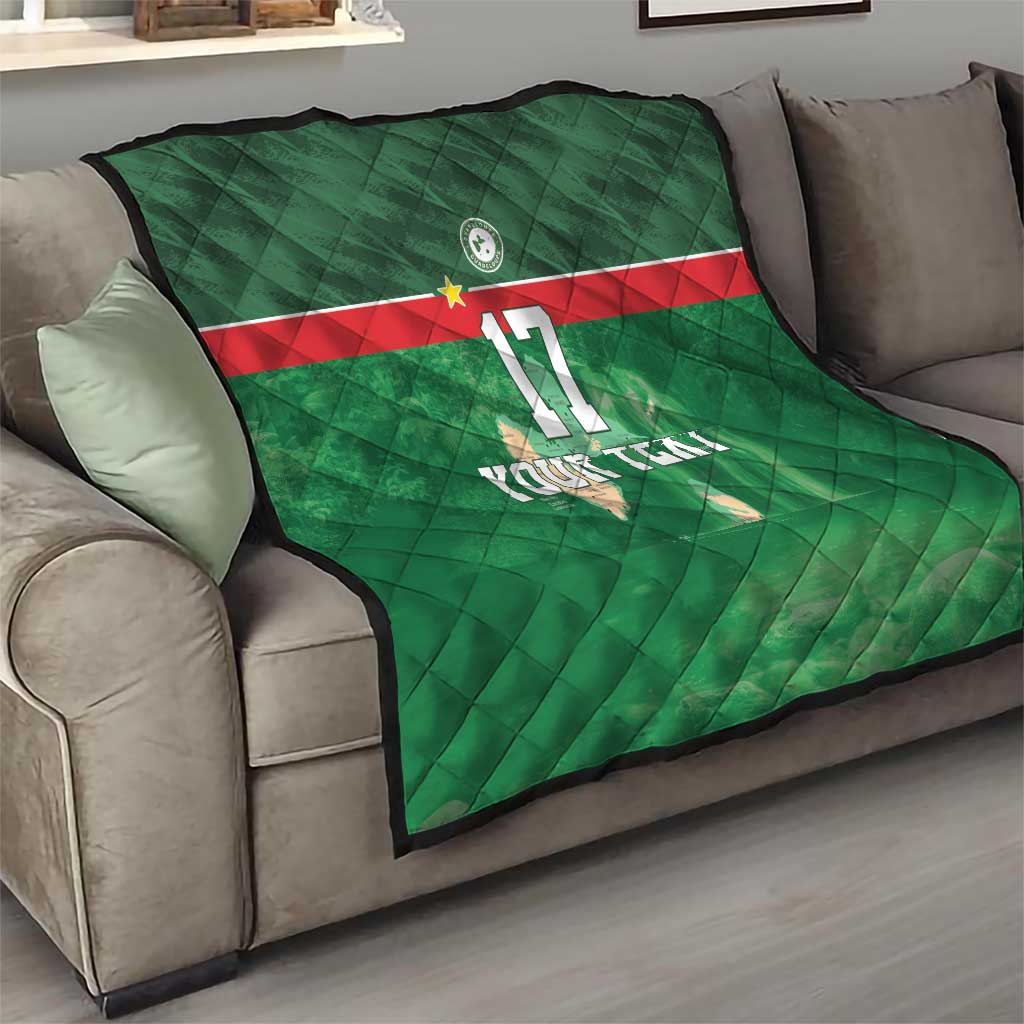 Custom Guadelope Football Quilt Basse Terre Green Style