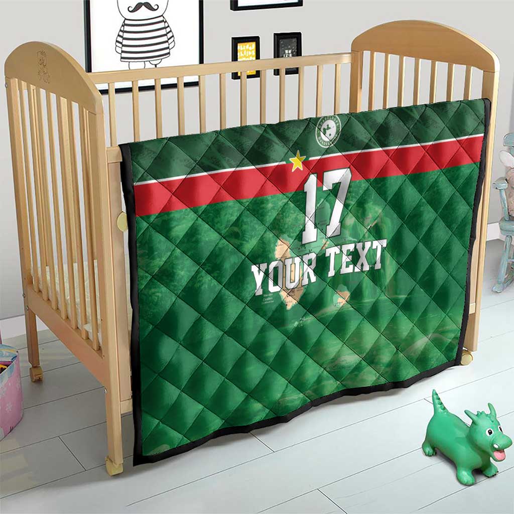 Custom Guadelope Football Quilt Basse Terre Green Style