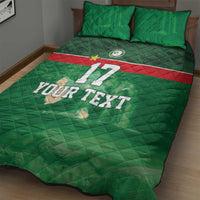 Custom Guadelope Football Quilt Bed Set Basse Terre Green Style