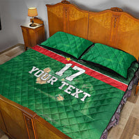 Custom Guadelope Football Quilt Bed Set Basse Terre Green Style