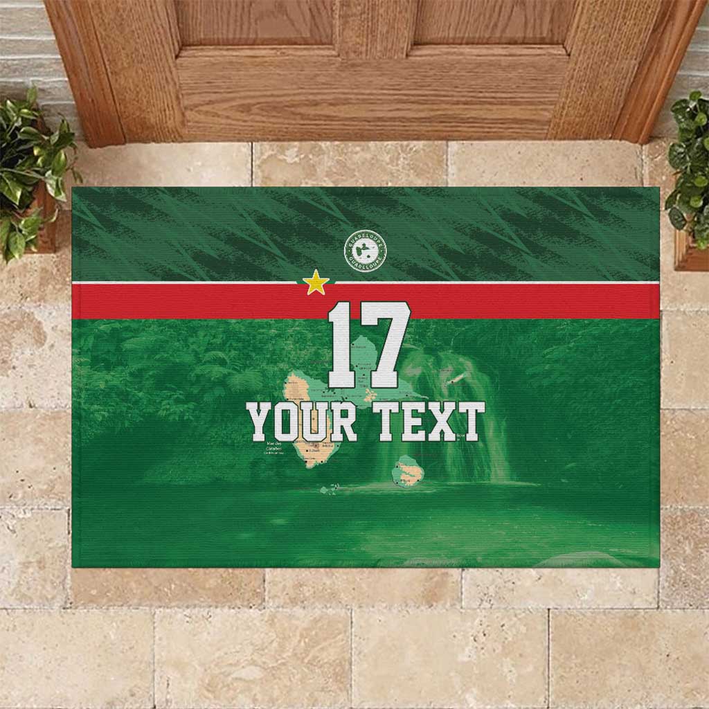 Custom Guadelope Football Rubber Doormat Basse Terre Green Style