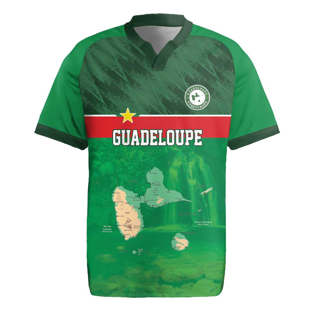 Custom Guadelope Football Rugby Jersey Basse Terre Green Style