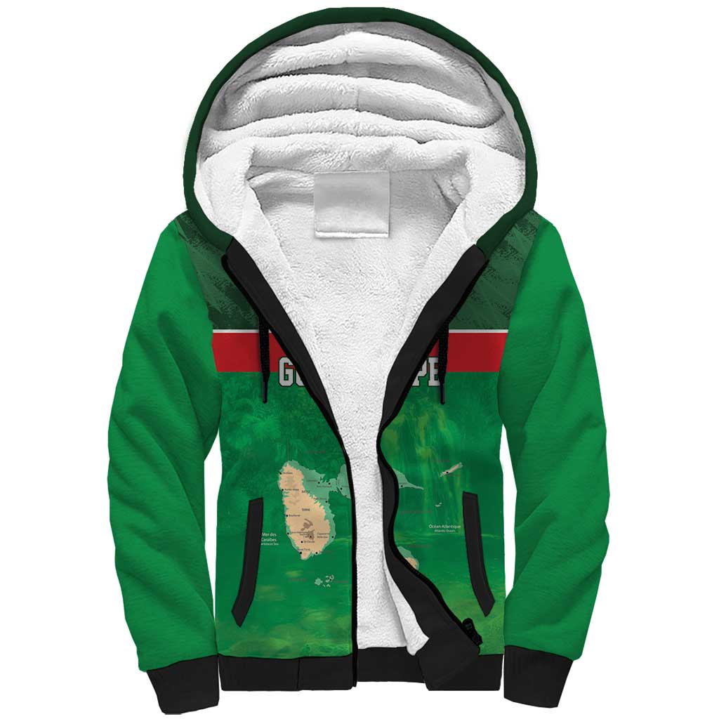 Custom Guadelope Football Sherpa Hoodie Basse Terre Green Style
