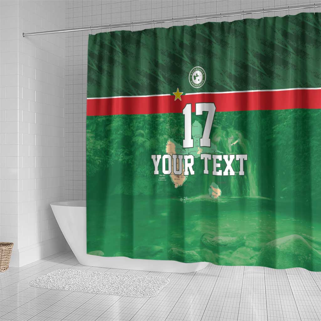 Custom Guadelope Football Shower Curtain Basse Terre Green Style