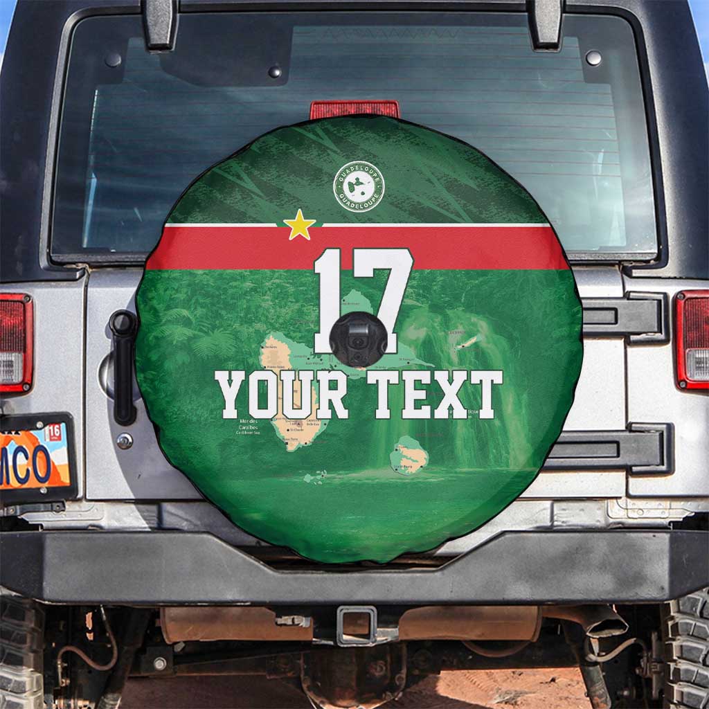 Custom Guadelope Football Spare Tire Cover Basse Terre Green Style
