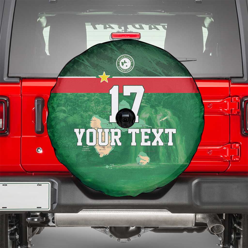 Custom Guadelope Football Spare Tire Cover Basse Terre Green Style