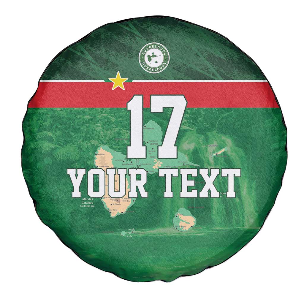 Custom Guadelope Football Spare Tire Cover Basse Terre Green Style