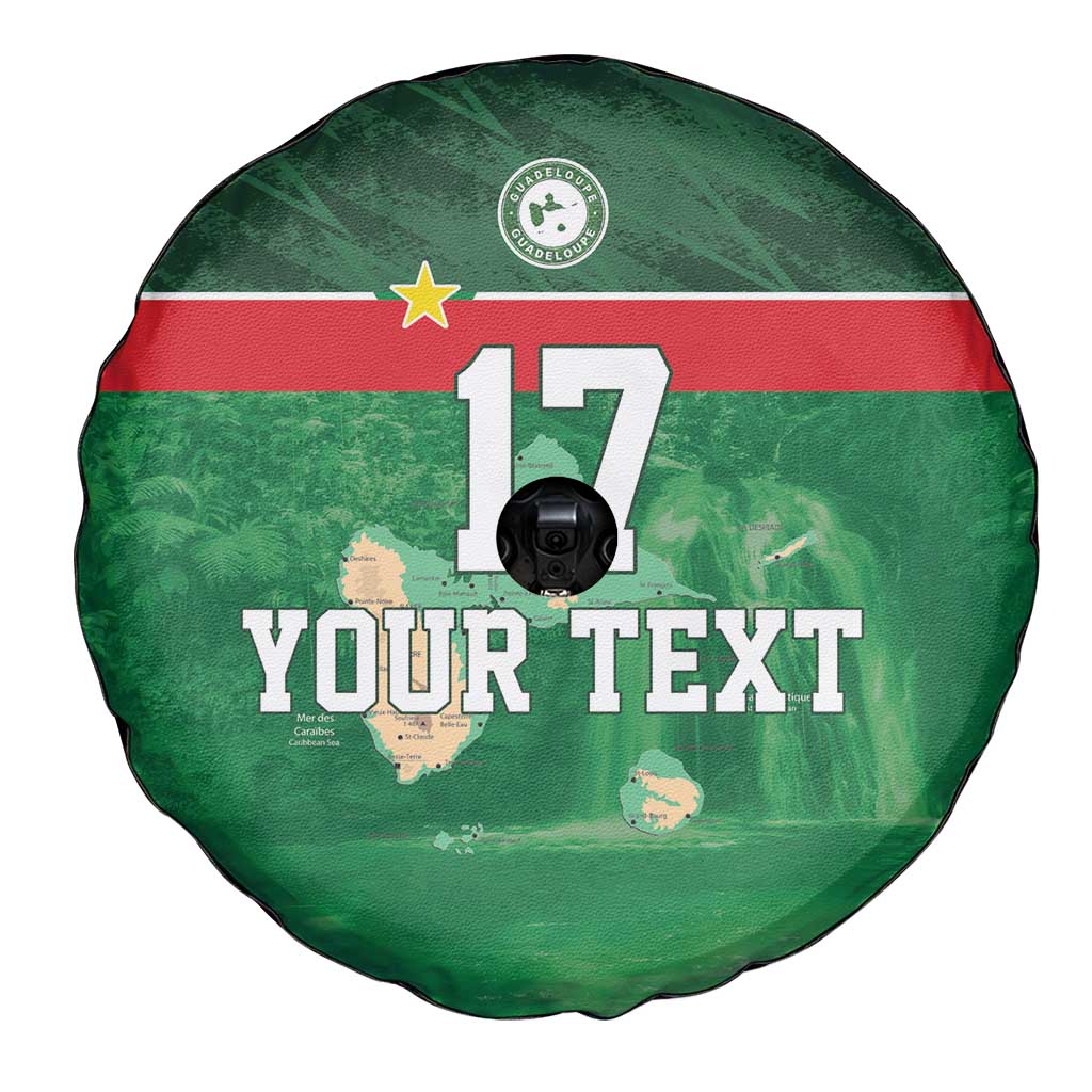 Custom Guadelope Football Spare Tire Cover Basse Terre Green Style