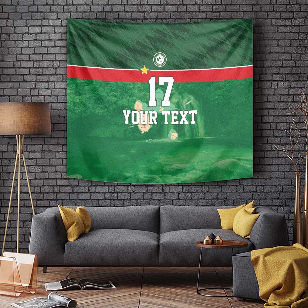 Custom Guadelope Football Tapestry Basse Terre Green Style