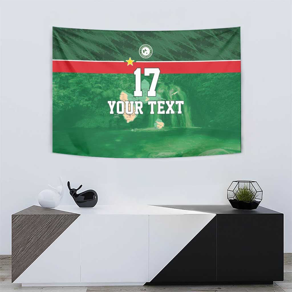 Custom Guadelope Football Tapestry Basse Terre Green Style