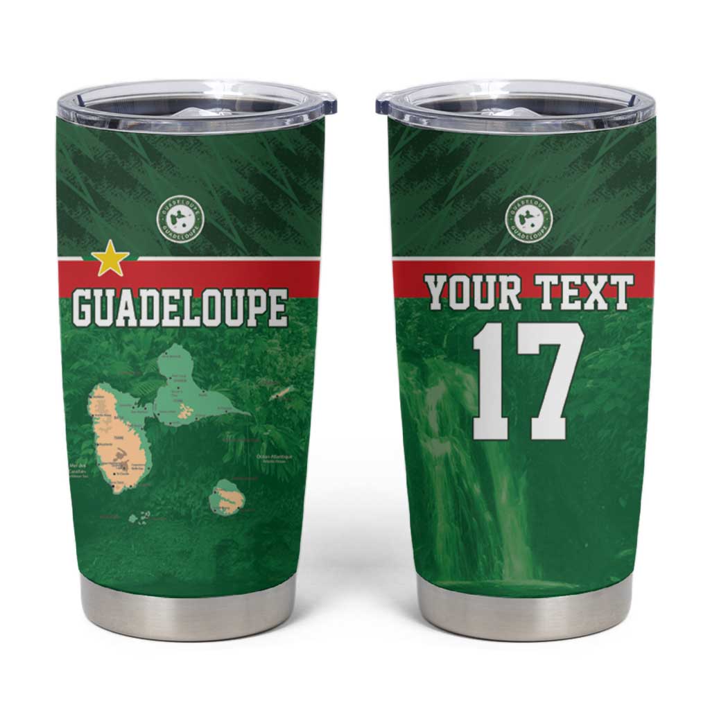 Custom Guadelope Football Tumbler Cup Basse Terre Green Style