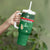Custom Guadelope Football Tumbler With Handle Basse Terre Green Style