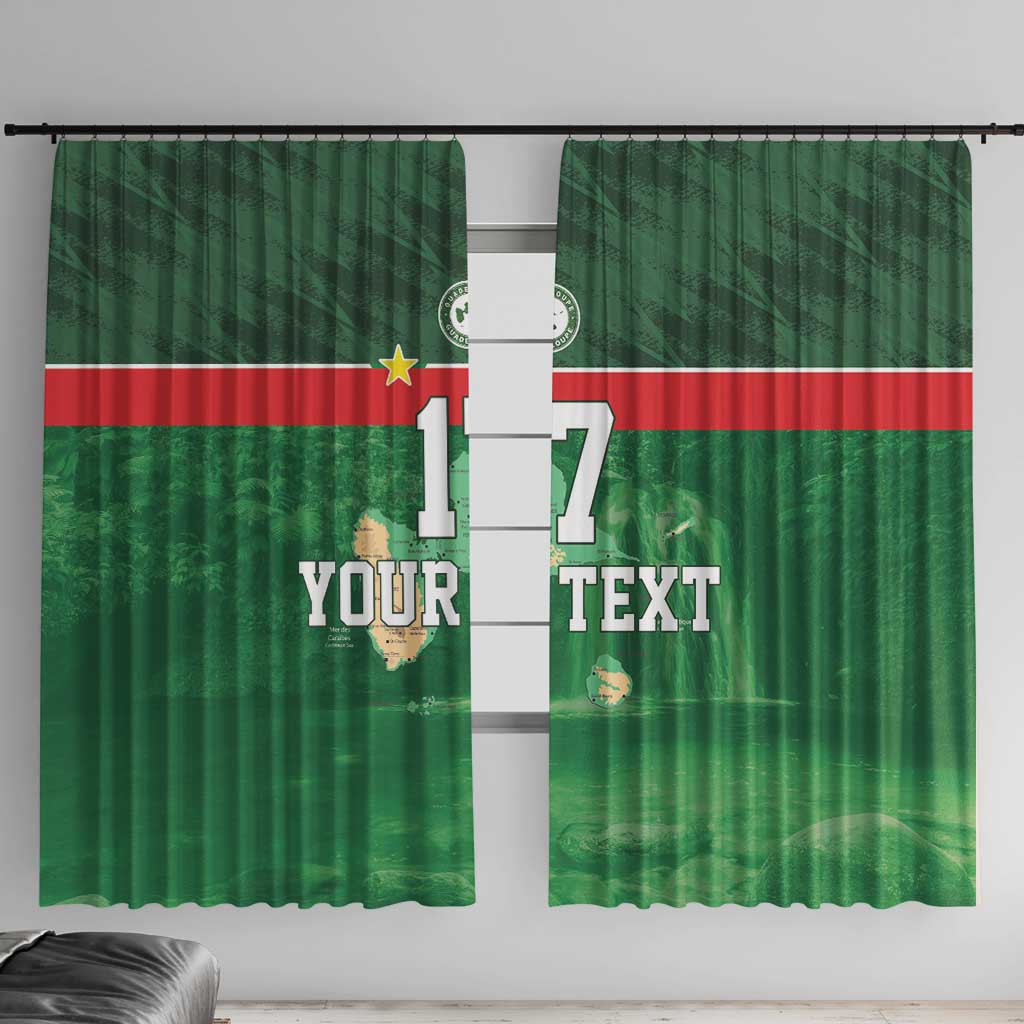 Custom Guadelope Football Window Curtain Basse Terre Green Style