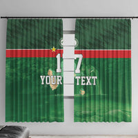 Custom Guadelope Football Window Curtain Basse Terre Green Style