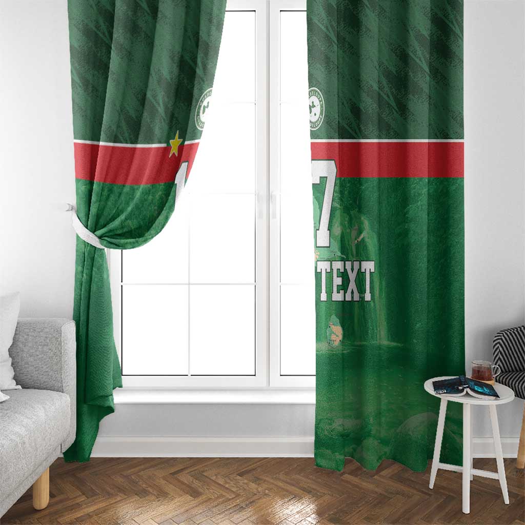 Custom Guadelope Football Window Curtain Basse Terre Green Style
