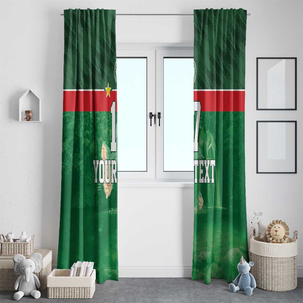 Custom Guadelope Football Window Curtain Basse Terre Green Style