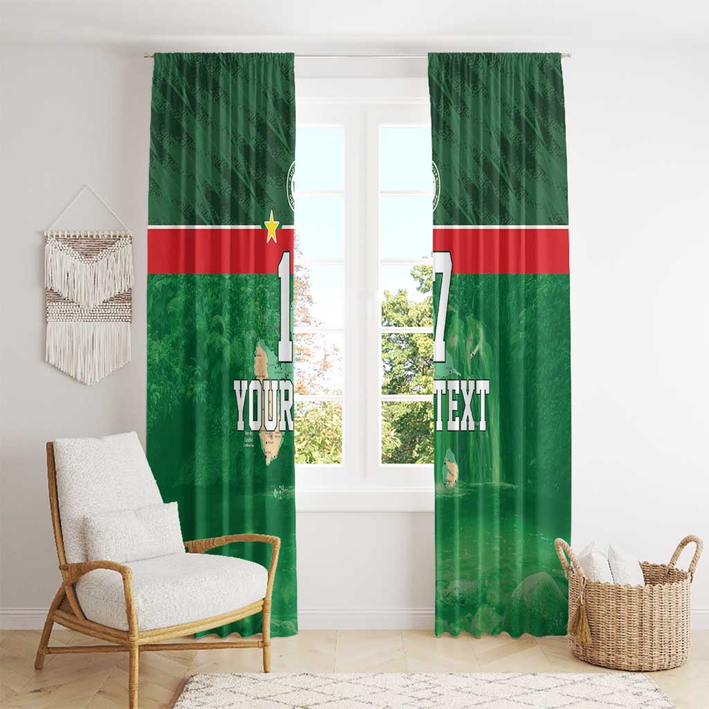 Custom Guadelope Football Window Curtain Basse Terre Green Style